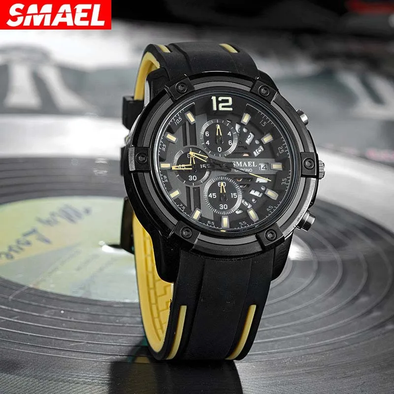 

Sports Six-Pin Multi-Function Calendar Chronograph Watch Men's Waterproof Watch fashion
