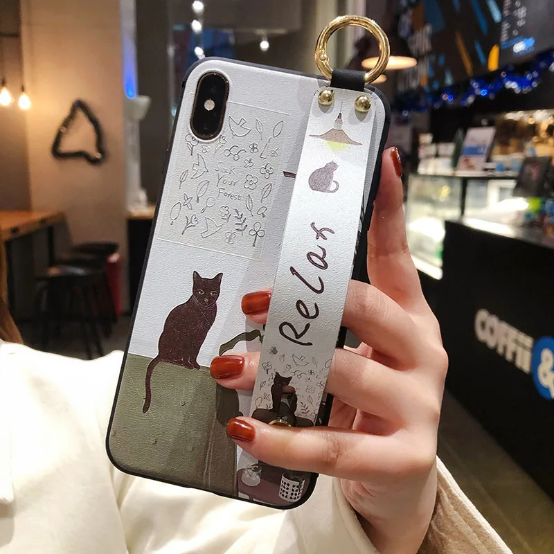 Чехол с ремешком на запястье для Samsung Note 20 Ultra 10 Lite 9 S8 S9 S10 S20 FE A51 A71 A31 A41 50 70 21S |