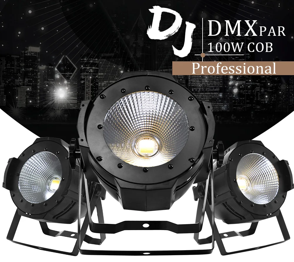 Горячая Распродажа, 1 предмет 100 Вт монолитный блок светодиодов DMX 512 Control теплый белый 100 Вт светодиодный COB par дежурное освещение dmx