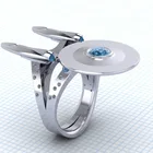 Starship Enterprise кольцо Звездный путь космический корабль кольцо Обещание Кольца для пар оптовая продажа кольца