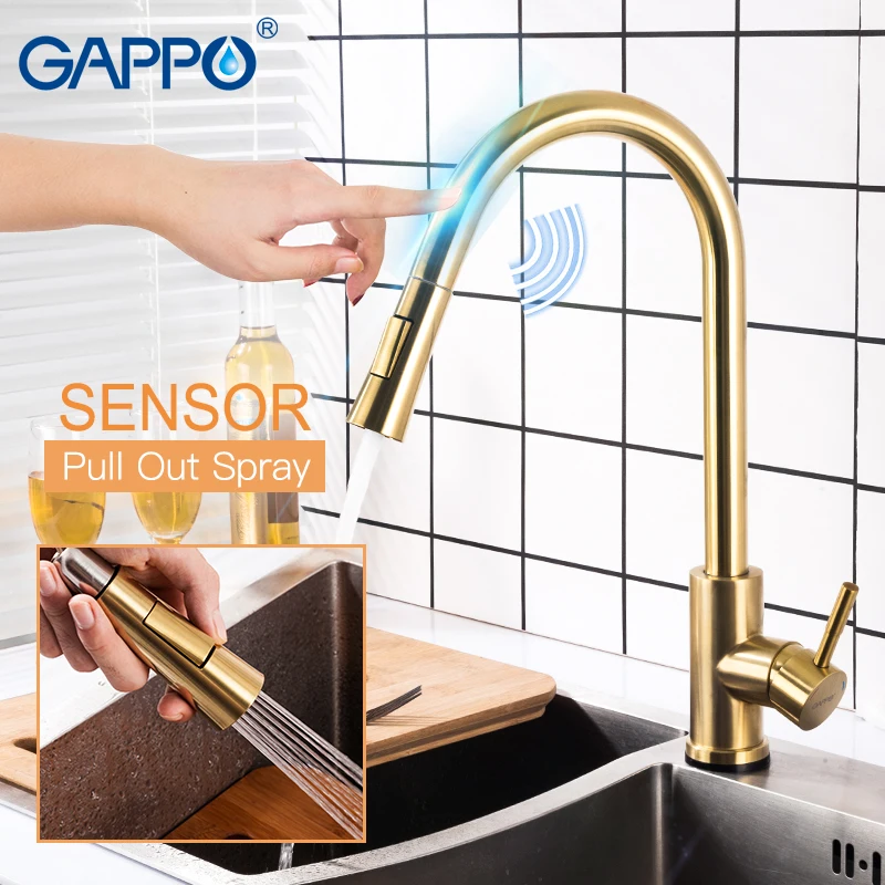 Кухонный Смеситель GAPPO кухонный кран из нержавеющей стали с сенсорным