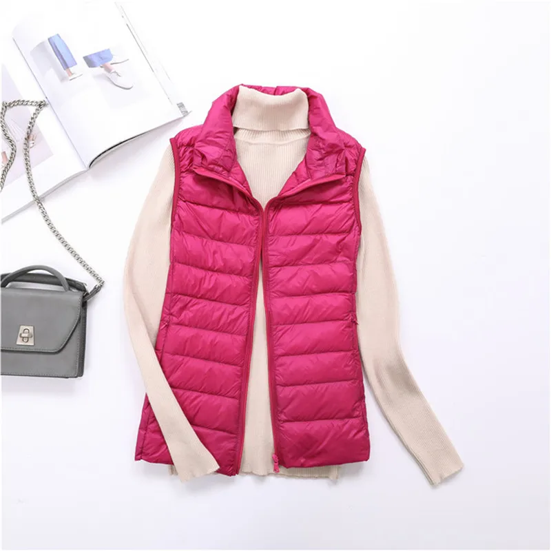 WSYORE ульсветильник Кая куртка на белом утином пуху без рукавов новая осенняя и