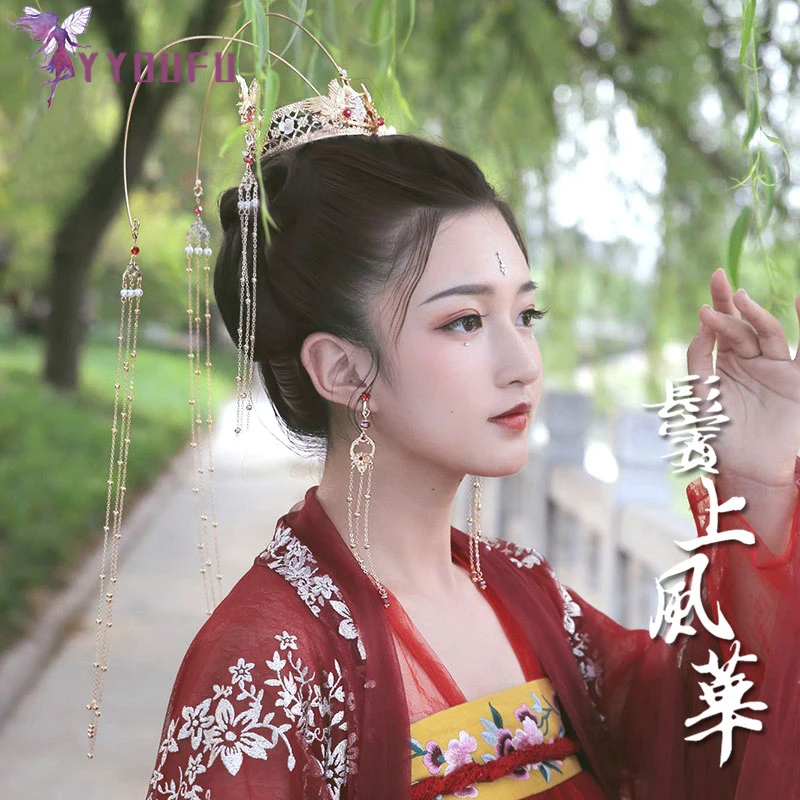 Новый головной убор YYOUFU для китайской невесты классическая корона волос с