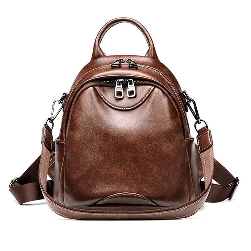

2020 New Summer Backpack Women Retro Small Leather Backpacks Multifunctional Travel Bag Anti-theft Leisure Mommy Bags Wholesale