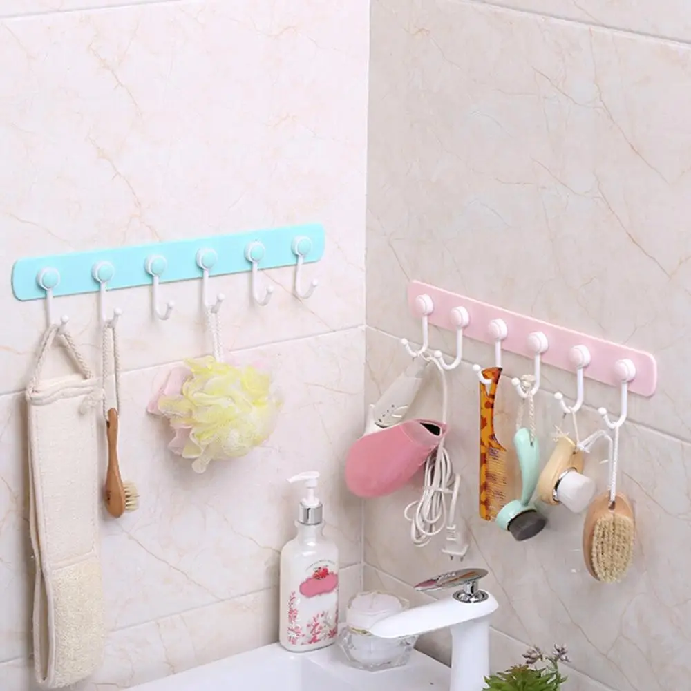 

Household Hook For Kitchen Punch-free Hook Wall Strong Hook Unique 6-hooks No Trace