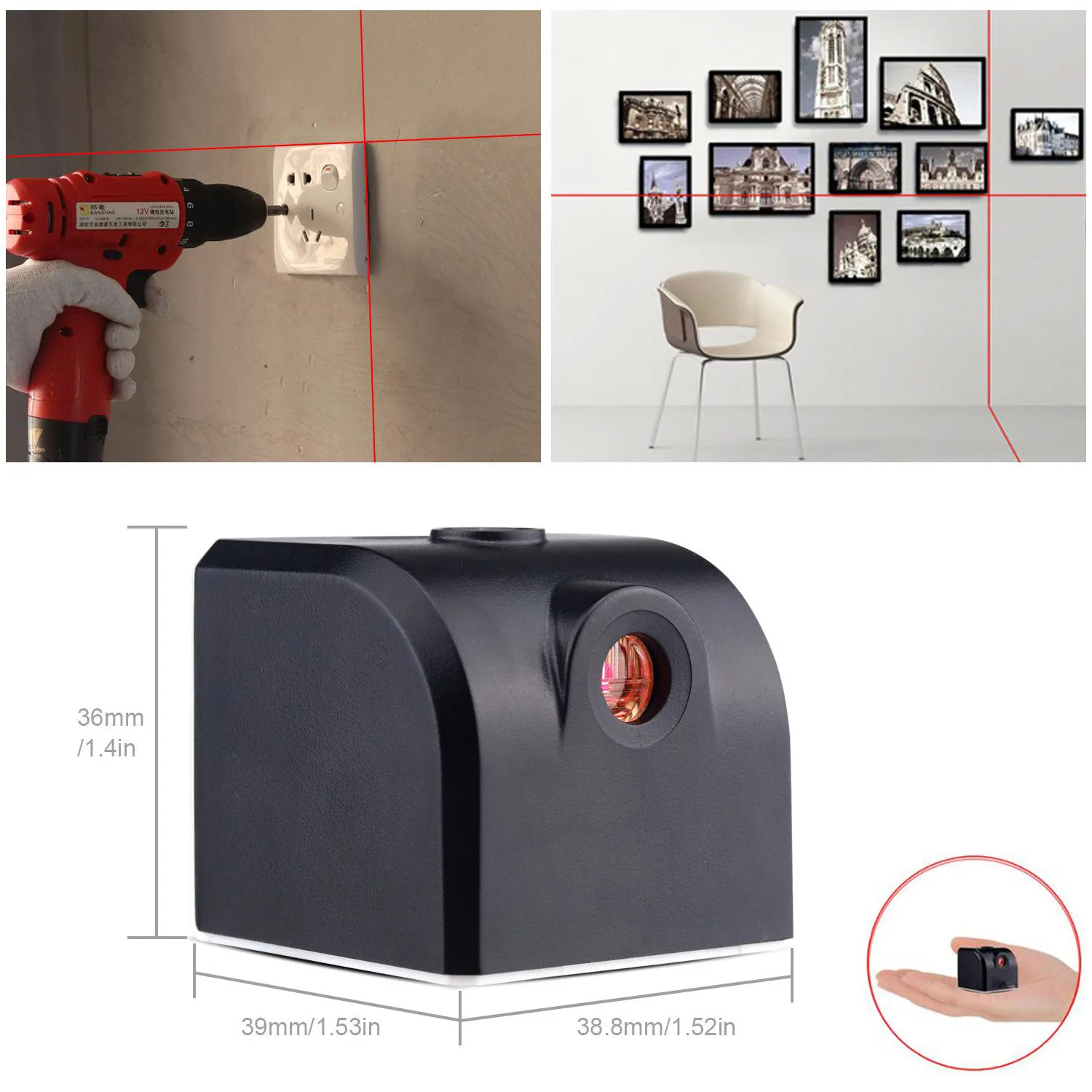 

Laser Level Mini Horizontal And Vertical Laser Cross Lines Infrared Meter Lasers Instrument Rechargeable Measuring levels Tools