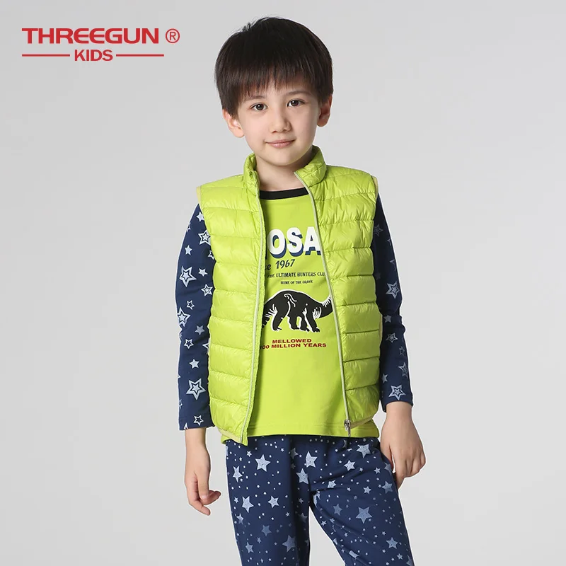 Детский жилет на 90% утином пуху для мальчиков и девочек зимняя верхняя одежда