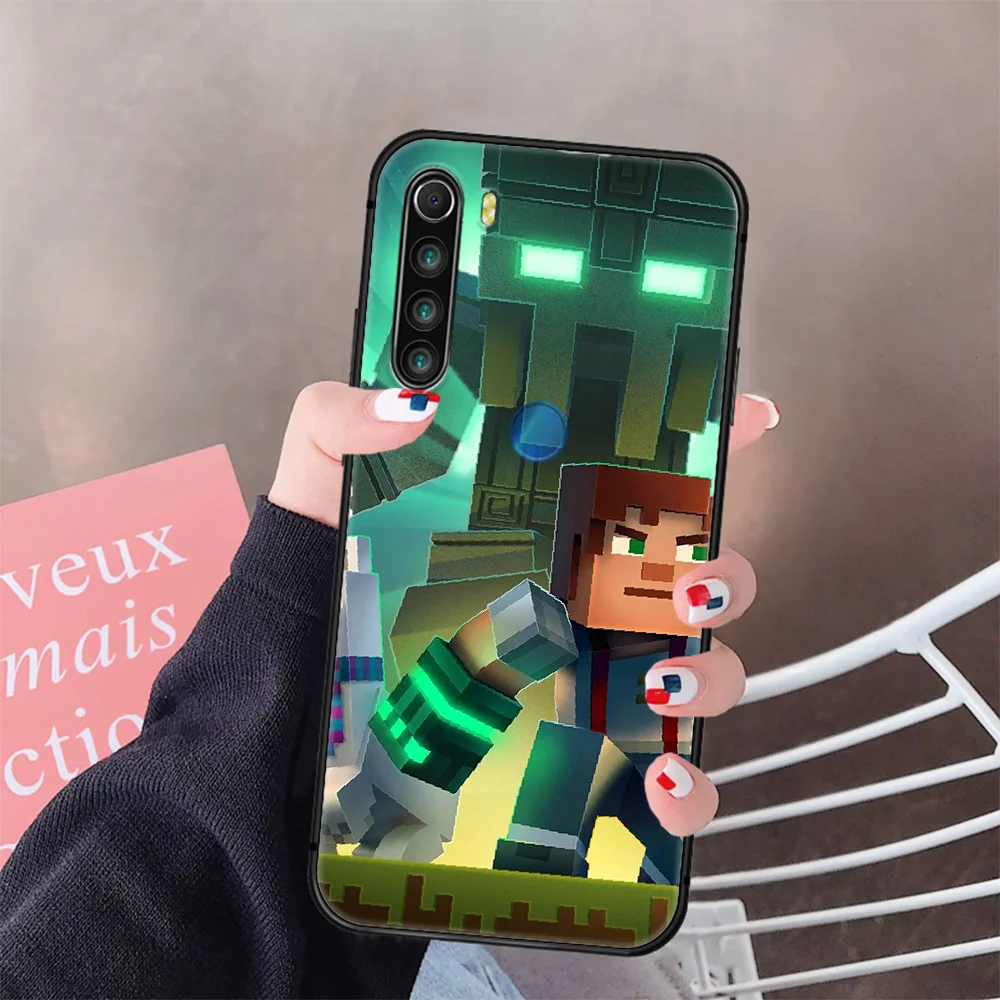 

Sandbox Game Mini World Phone Case Cover Hull For XIAOMI Redmi 7a 8a S2 K20 NOTE 5 5a 6 7 8 8t 9 9s Pro Max black Cell 3D Coque