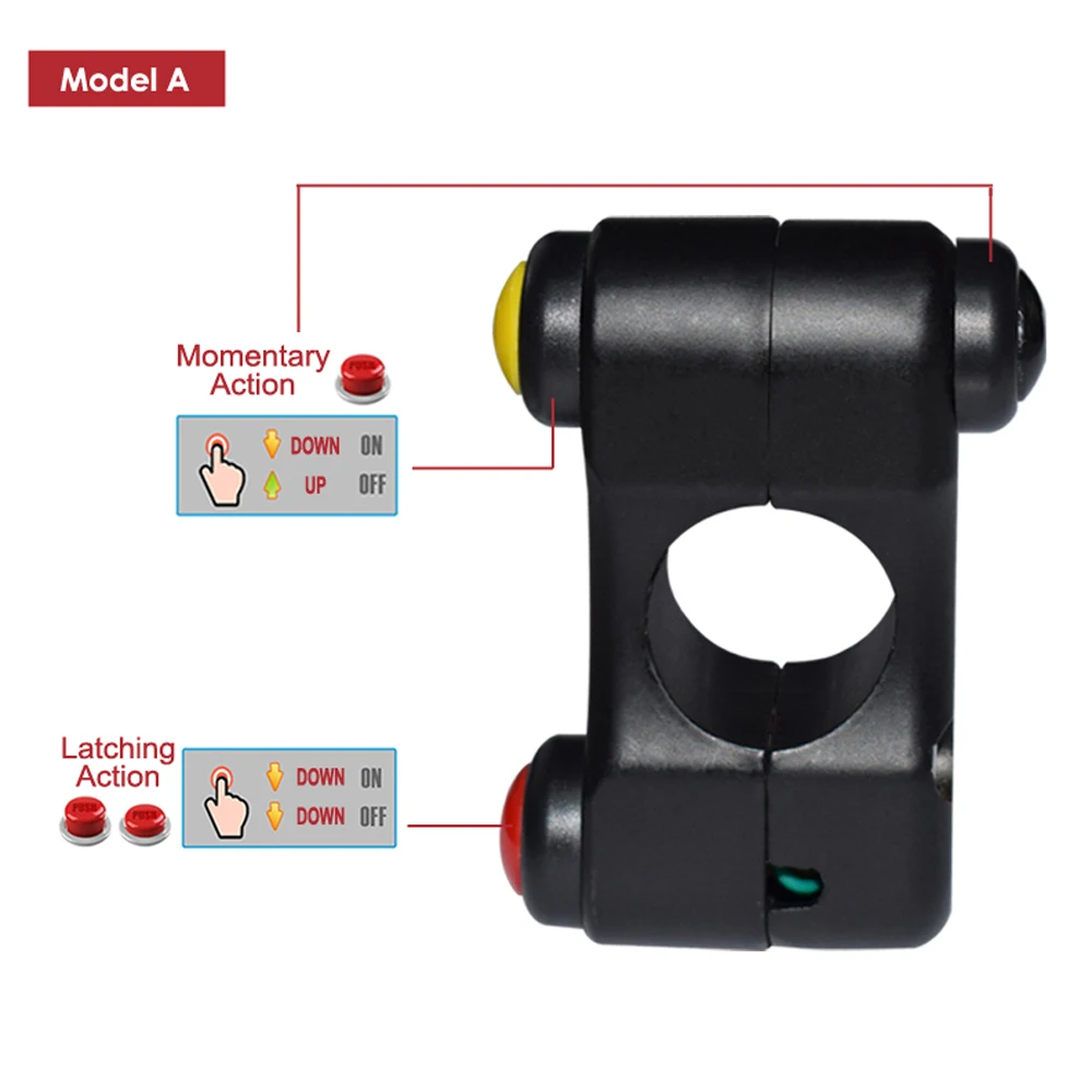 12V Алюминий мотоцикл 7/8 &quot22 мм руль фар Настенные переключатели опасности