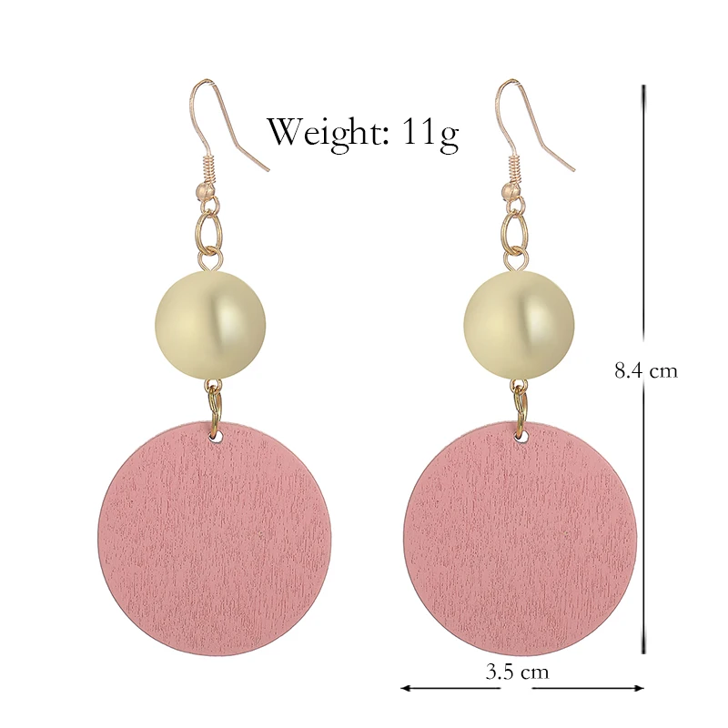 YULUCH этнические африканские круглые натуральные деревянные висячие серьги 2019