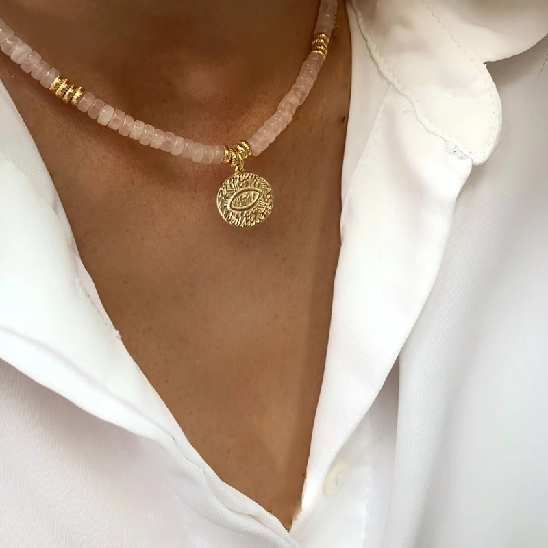 Богемные ювелирные изделия ручной работы ожерелье-чокер из натурального камня и