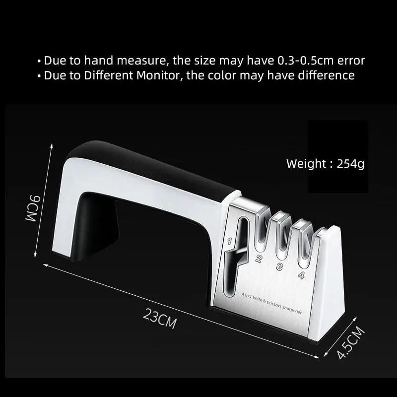 

Knife Sharpener 4 in 1 Diamond Scissors Sharpening stone afilador de cuchillo professional aiguiseur couteau messenslijper