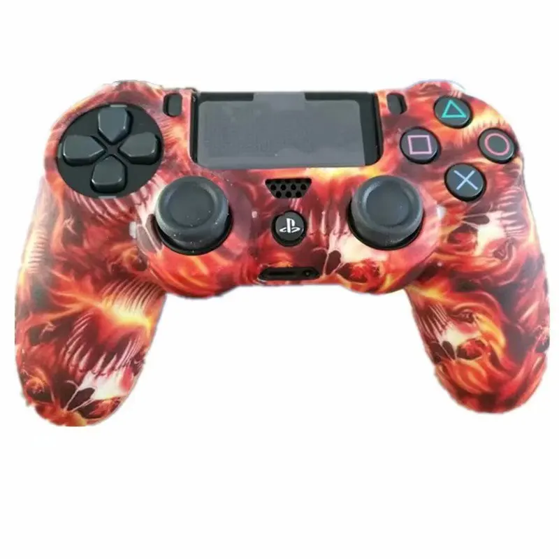 Color K Мягкий резиновый силиконовый джойстик для геймпада, чехол для sony DualShock 4 PlayStation 4 PS 4 Pro, тонкий чехол для контроллера, аксессуар - Цвет: Color K