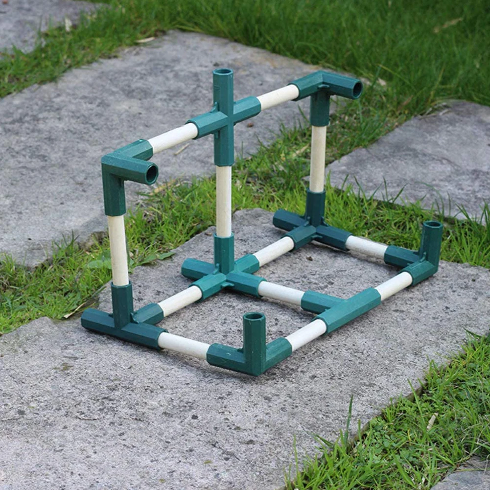 

10Pcs Quality Plastic Flower Support Lawn Plant Stakes Bracket Edging Corner Useful Connectors Agriculture Essential Tools