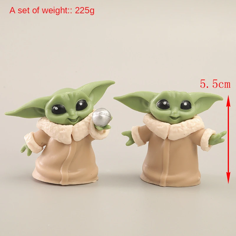

5/6 Piece Baby Yoda Collection Action Figure Star Wars Kids Toys 4Cm To 6Cm Disney Mini Model Dolls Christmas Gifts for Children