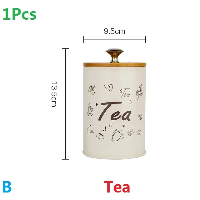 B Tea 1-3 шт. емкости для хранения стали кухонная утварь многофункциональный цвет чай кофе сахар квадратный чехол качество дома красивый - Цвет: B Tea