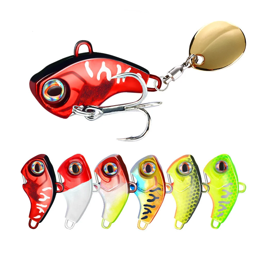 

1pcs Sinking Mini VIB Fishing Lure Vibration Spinner Spoon Winter Ice Bass Trout Bait Fishing Tackle Isca Artificial Hard Bait