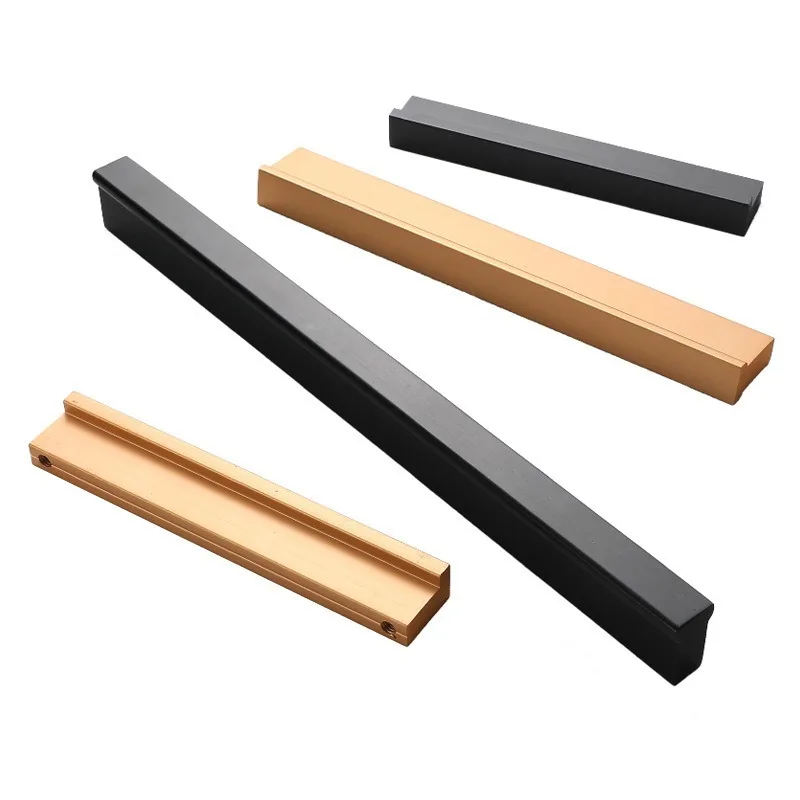 

Cabinet Door Handle Modern Minimalist European Style Cupboard Wardrobe Door Handle Drawer Black Gold Extension Handle