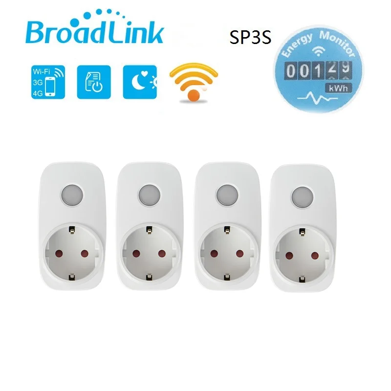 Broadlink SP3S SP3 wifi умная розетка с европейской вилкой 16А пульт дистанционного управления умный переключатель синхронизации работает для Amazon Alexa Google Assistant