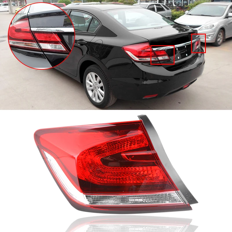 CAPQX внешний задний Светильник лампы taillamp светильник для HONDA CIVIC Седан LX HF EX EXL SI FB2 FB6
