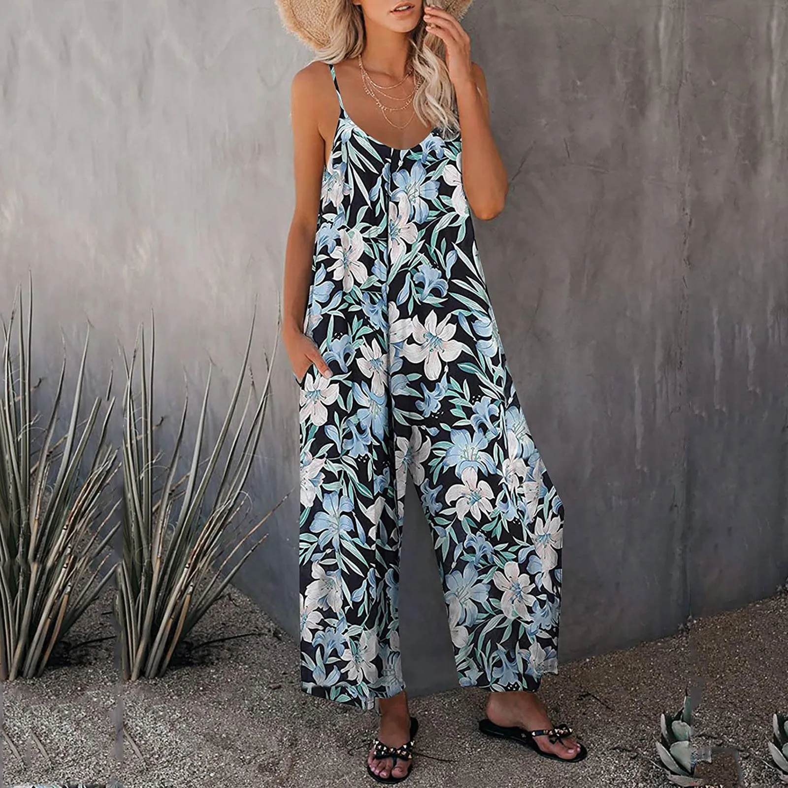 

Rompers 2021 Summer Autumn Fashion Women Casual Loose Linen Cotton Jumpsuit Sleeveless Playsuit Trousers Overalls Dropshipping