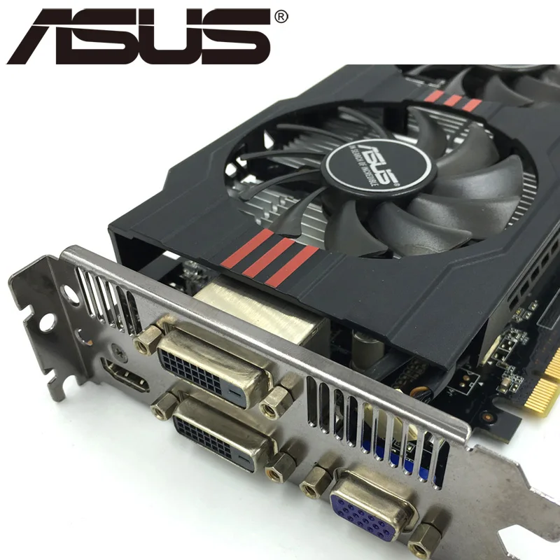 Видеокарта ASUS GTX 750 Ti 2 Гб 128 бит GDDR5 графические карты для nVIDIA Geforce 750Ti б/у VGA GTX750TI 1050