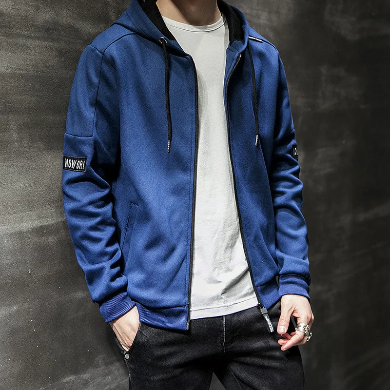 Ymwmhu Новая модная брендовая мужская тонкая толстовка с капюшоном на молнии