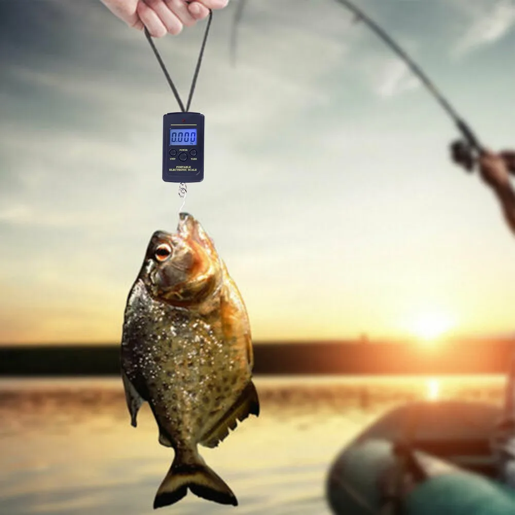 

40kg/10g Digital Luggage Scale Fishing Electronic Scales Kitchen Weight Tools Portable Automatic Power-off Fishing Equipment