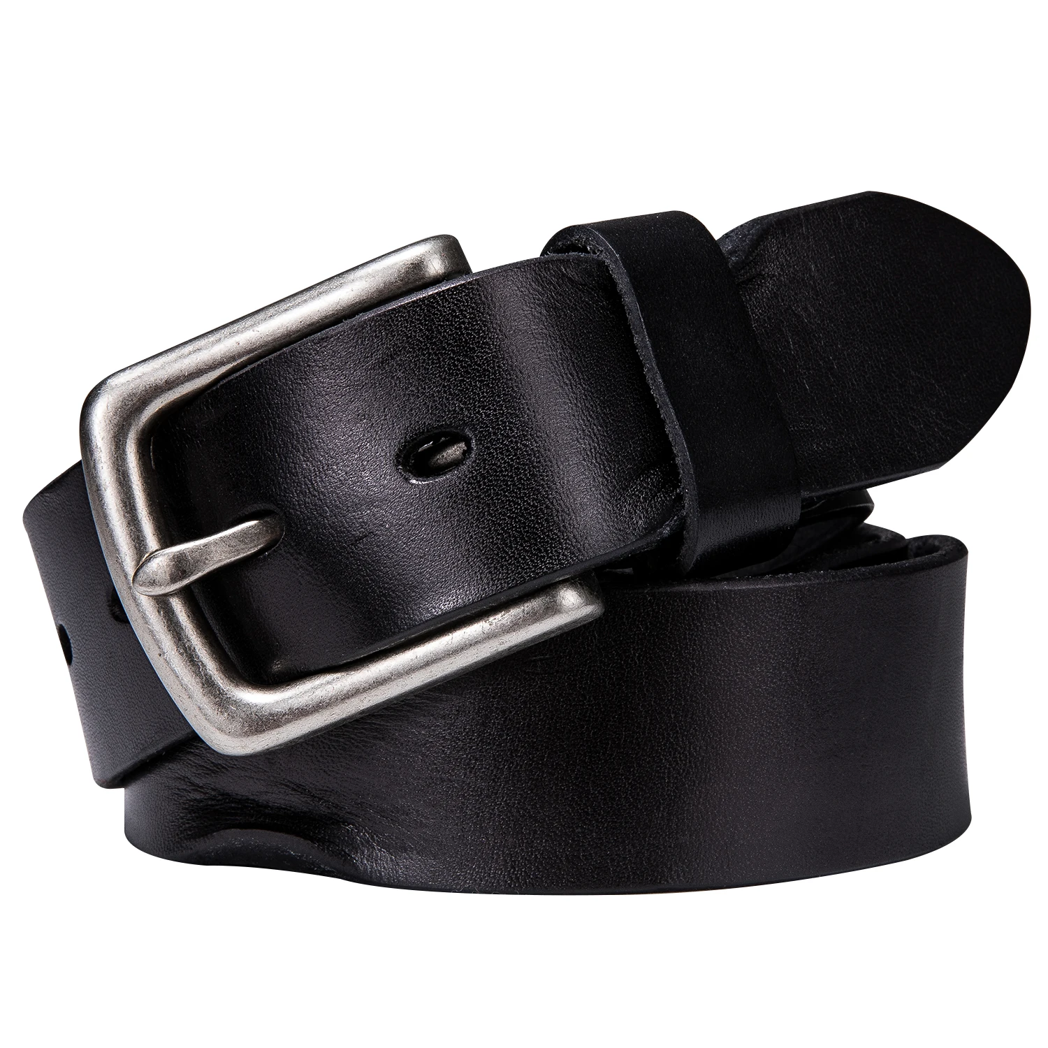 Мужской кожаный ремень без пряжки 3 5 см Широкий прочный автоматической