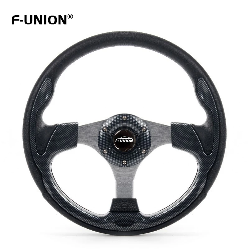 

F-UNION Sport Steering Wheel Dish Drifting Leather Aluminum Usually Racing Wheel 13inch 330mm leather Car Racing Steering Wheel