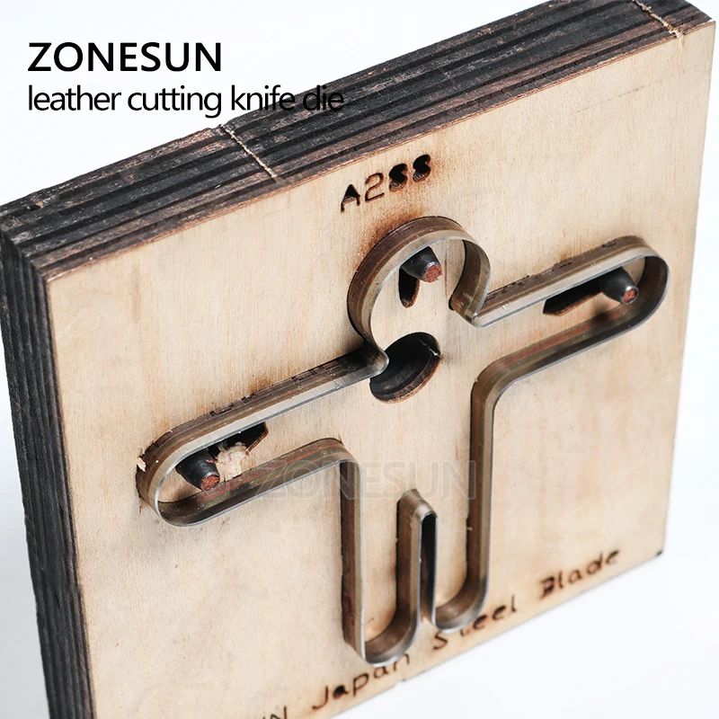 ZONESUN самодельный кожаный штамповочный нож ручная работа кольцо для ключей в