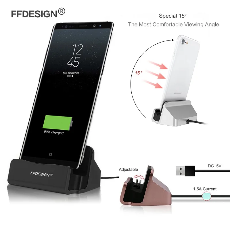Зарядная док станция 2 в 1 USB C кабель для синхронизации зарядное устройство Samsung