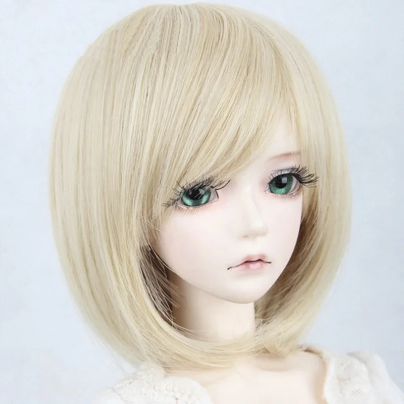 Cataleya Короткие вьющиеся и прямые волосы BJD парик для куклы Бесплатная