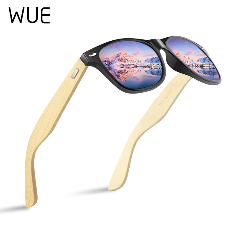 WUE 2021 новые модные деревянные солнцезащитные очки для мужчин и женщин квадратные