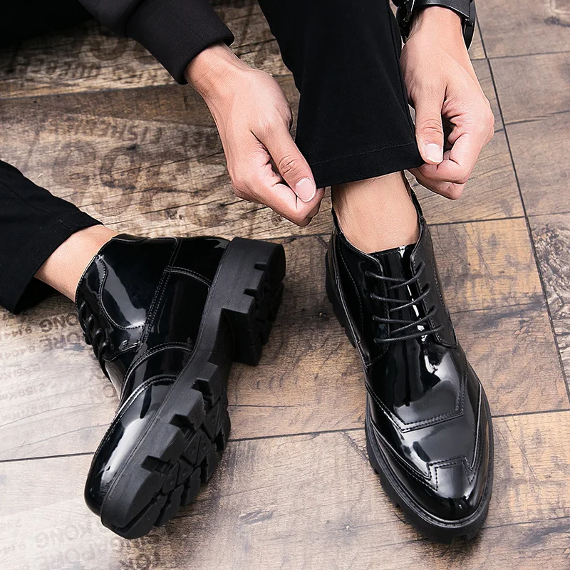 Zapatos De Hombre/зимние ботинки для мужчин коллекция 2019 года брендовые кожаные офиса с