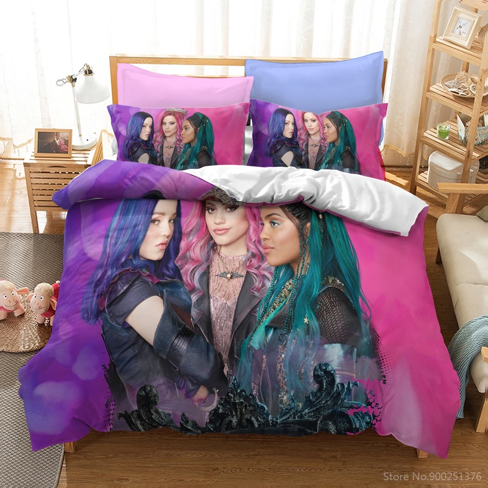 

Disney Descendants 3 3D Printed Bedding Set Queen King Size Duvet Cover Set Soft Comforter Cover with Pillowcase Home Textile