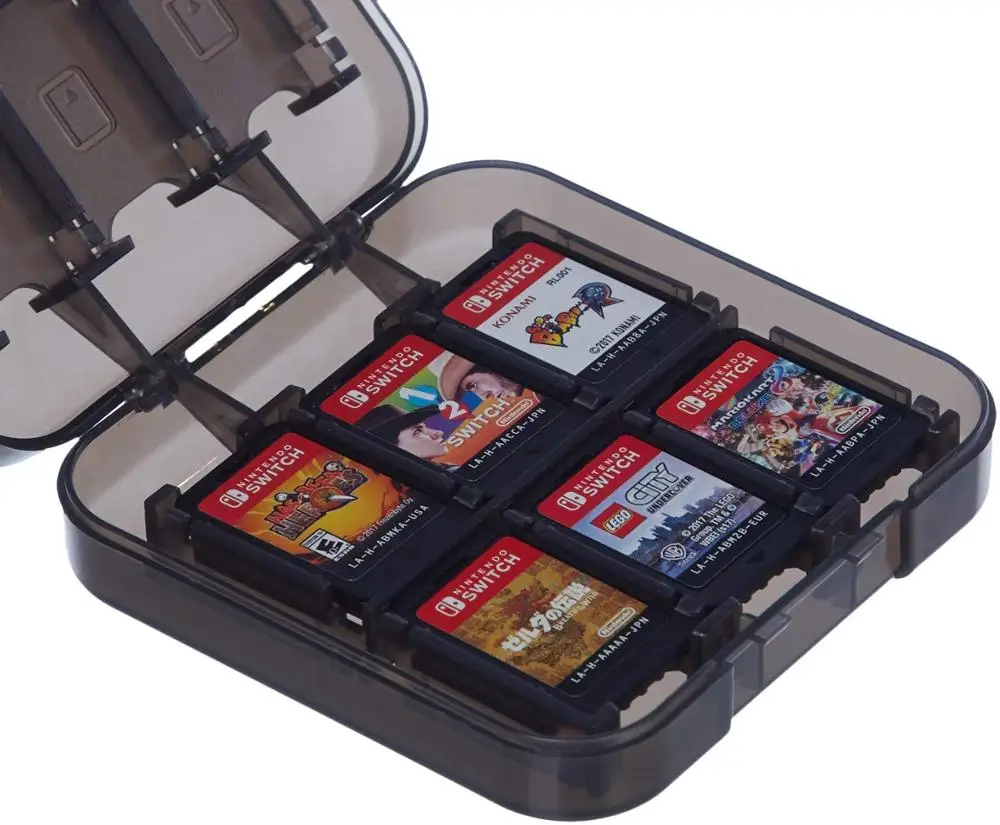 Portable Nintend Switch Travel Accessories 24 In 1 Game Card Case Micro SD Case Holder Hard Shell NS Storage Protector Box images - 6