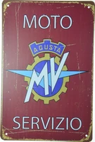 motorcycle mv moto agusta meccanica servizio mva retro metal tin sign 20x30 new