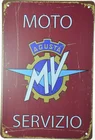 Мотоцикл MV Moto Agusta механический Servizio MVA Ретро металлический жестяной знак 20x30 дюймов Новый