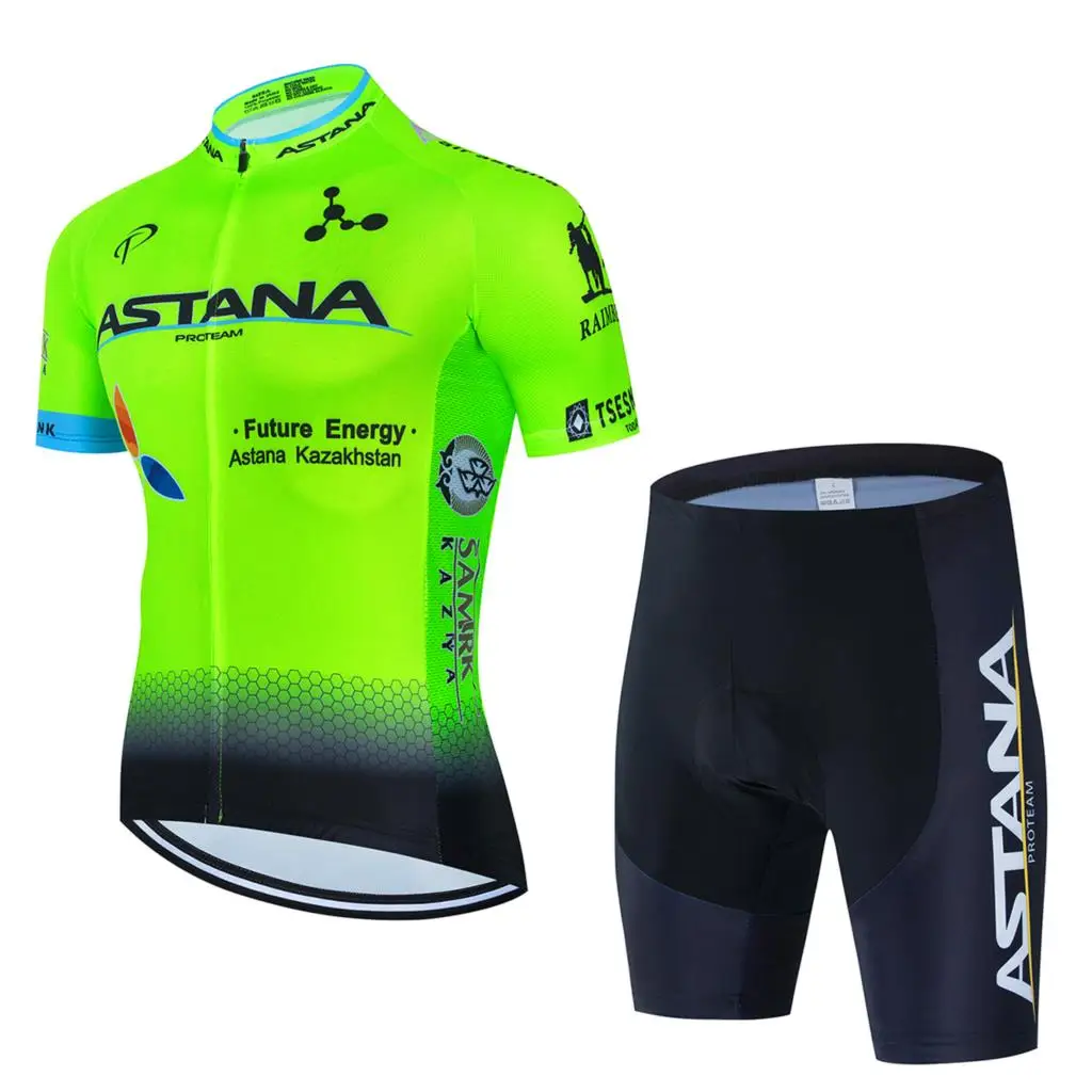 

2021 Astana summer Cycling Jerseys Bike Short sleeve clothes Quick-Dry gel set cycling Clothing Ropa Ciclismo uniformes Maillot