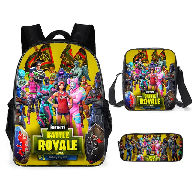 Нейлоновый Водонепроницаемый Школьный рюкзак FORTNITE с играми популярный детский