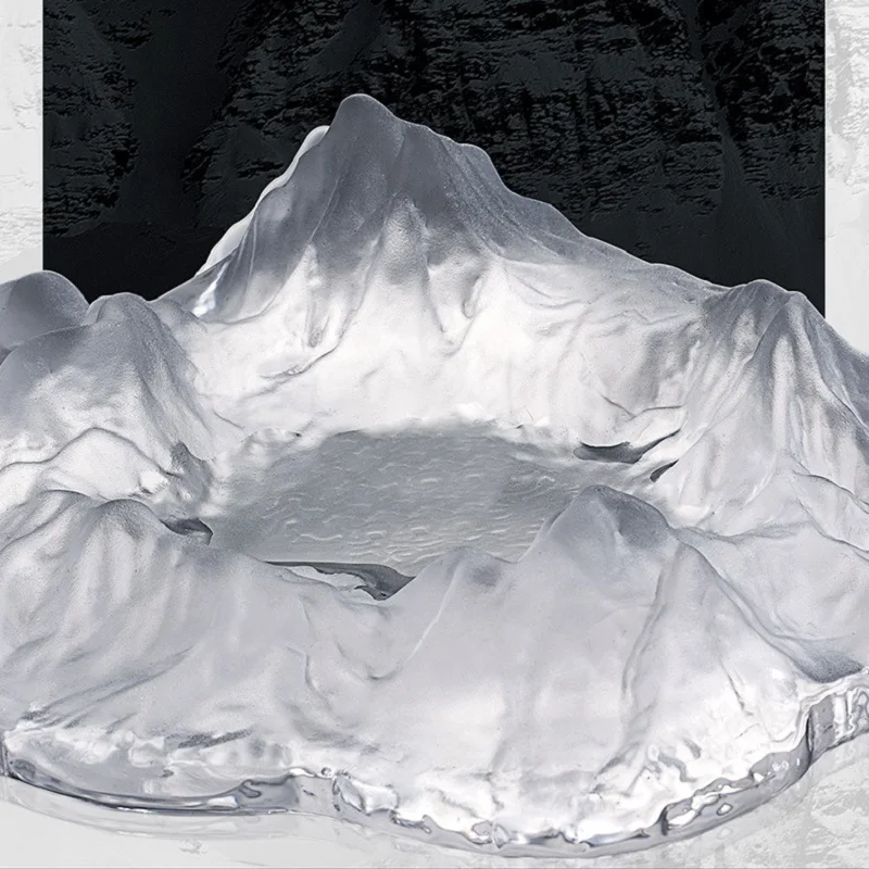 Айсберг стеклянная пепельница творческая большая емкость сигары Портативный