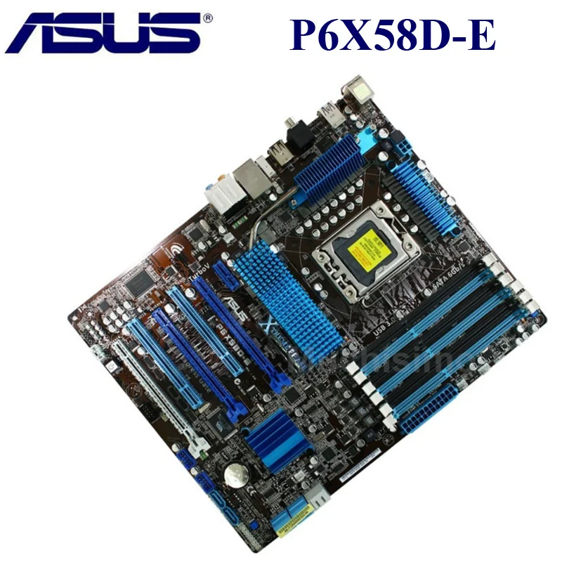 Verkaufen Asus P6X58D-E Motherbaord Intel X58 Core I7/Core I7 Extreme LGA 1366 DDR3 24GB SATA III Original Desktop Asus X58 Mainbaord Verwendet