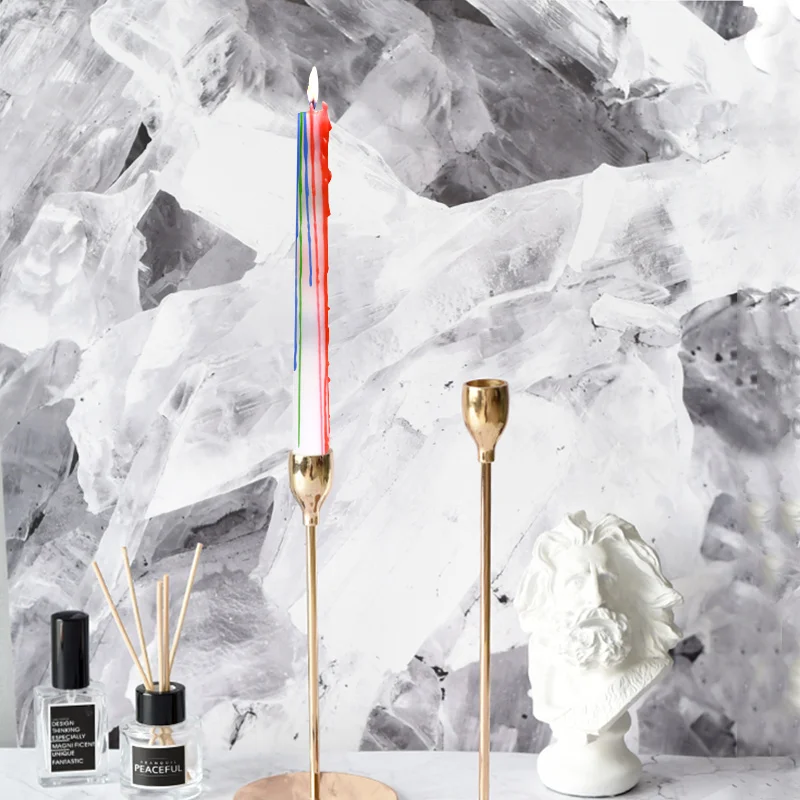 2 шт. Радуга капельного магия свечи штендеров ужин лампы в форме декоративные для