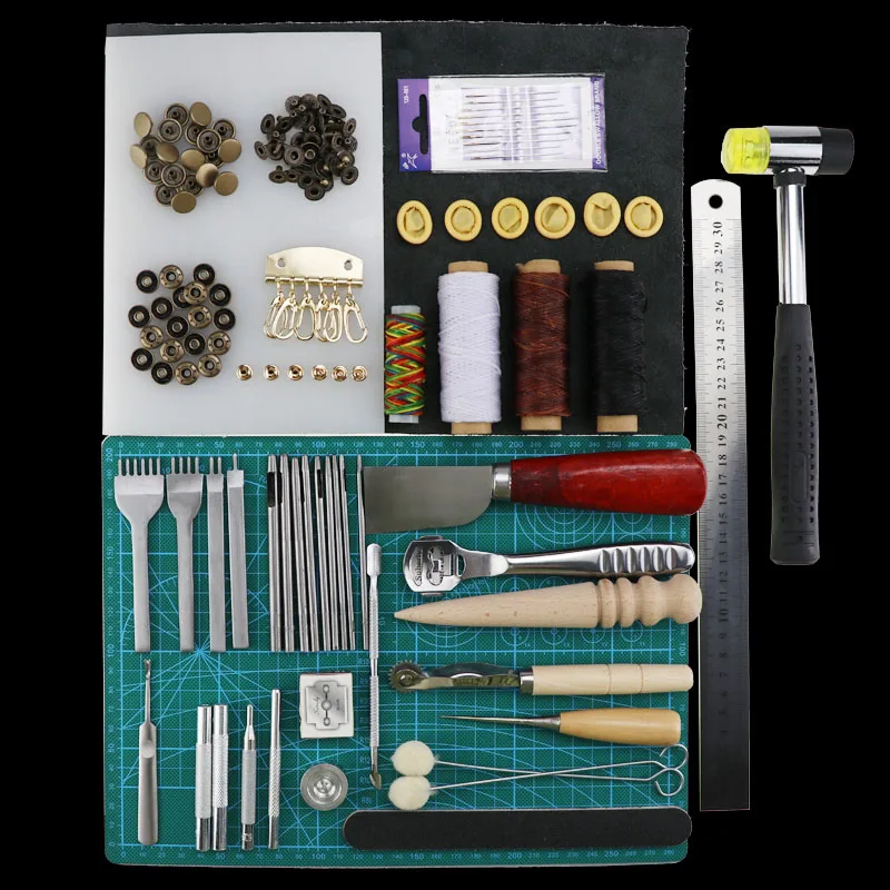 L29 68 шт. наборы инструментов для кожевенного ремесла принадлежности рукоделия