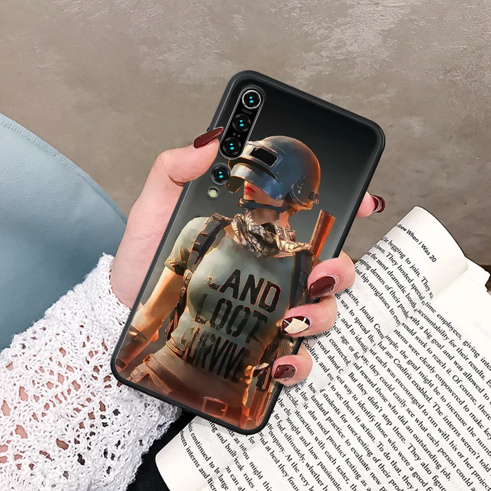 

pubg PGUG Phone Case For Xiaomi Mi Note 10 A3 9 MAX 3 A2 8 9 Lite Pro Ultra black Cell Luxury Shell Trend Prime 3D Back Fashion