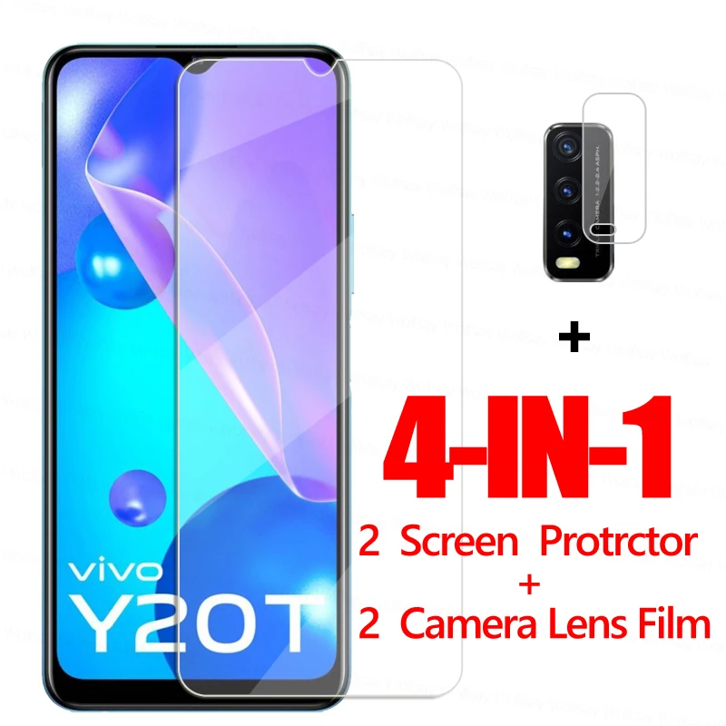 4 в 1 прозрачное стекло для Vivo Y20T защита экрана Vivo Y20T переднее закаленное стекло Vivo Y20 Y30 Y12S Y21 Y31 Y51 Y33S Y53S Y72 5G