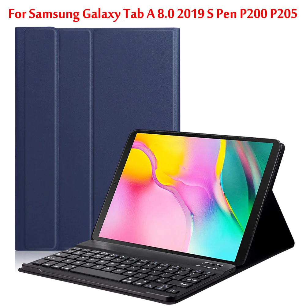 

Wireless keyboard case For Samsung Galaxy Tab A 8.0 2019 S Pen P200 P205 SM-P200 SM-P205 wireless keyboard tablet cover
