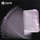 Целостные пакеты для печенья, небольшого размера, прозрачные, самоклеящиеся, пластиковые, 500 шт.