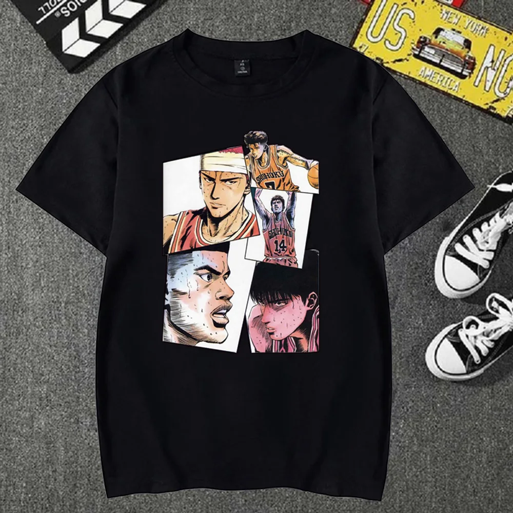 

2021 Japanese Fashion Anime Slam Dunk T-shirt Streetwear Sport For Men Women Summer Hip Hop Short Sleeve